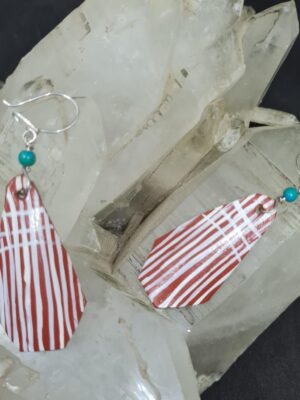 Aros de Cuero Mapuche con Diseño Trariwe